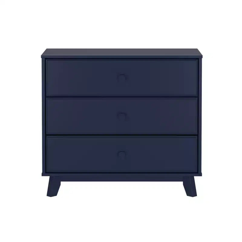 Plank+Beam Commode classique à 3 tiroirs en bois massif, petite commode de chambre, commode à tiroirs