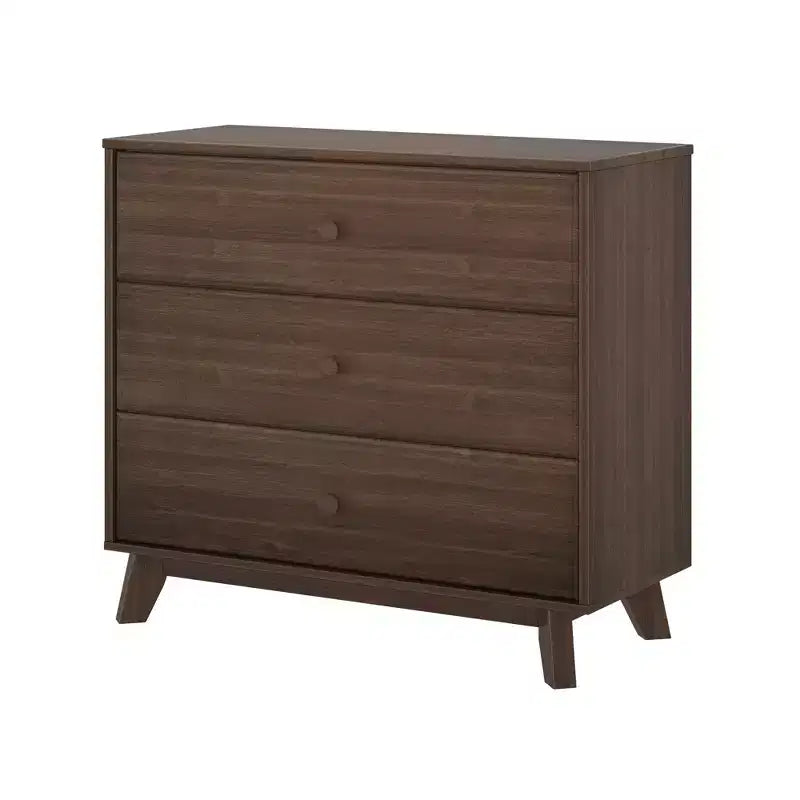 Plank+Beam Commode classique à 3 tiroirs en bois massif, petite commode de chambre, commode à tiroirs