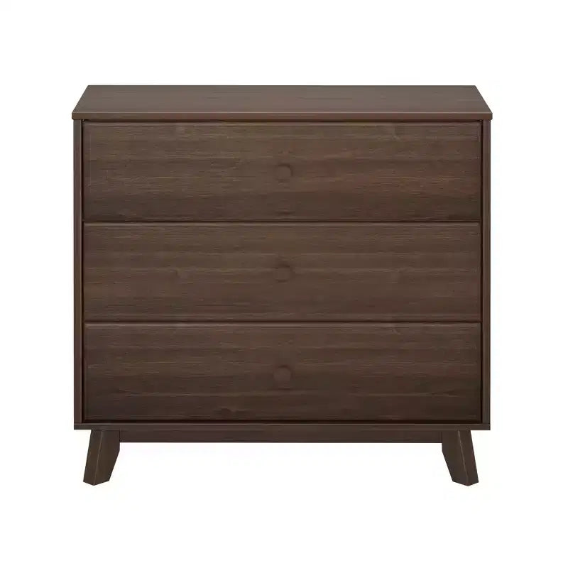 Plank+Beam Commode classique à 3 tiroirs en bois massif, petite commode de chambre, commode à tiroirs