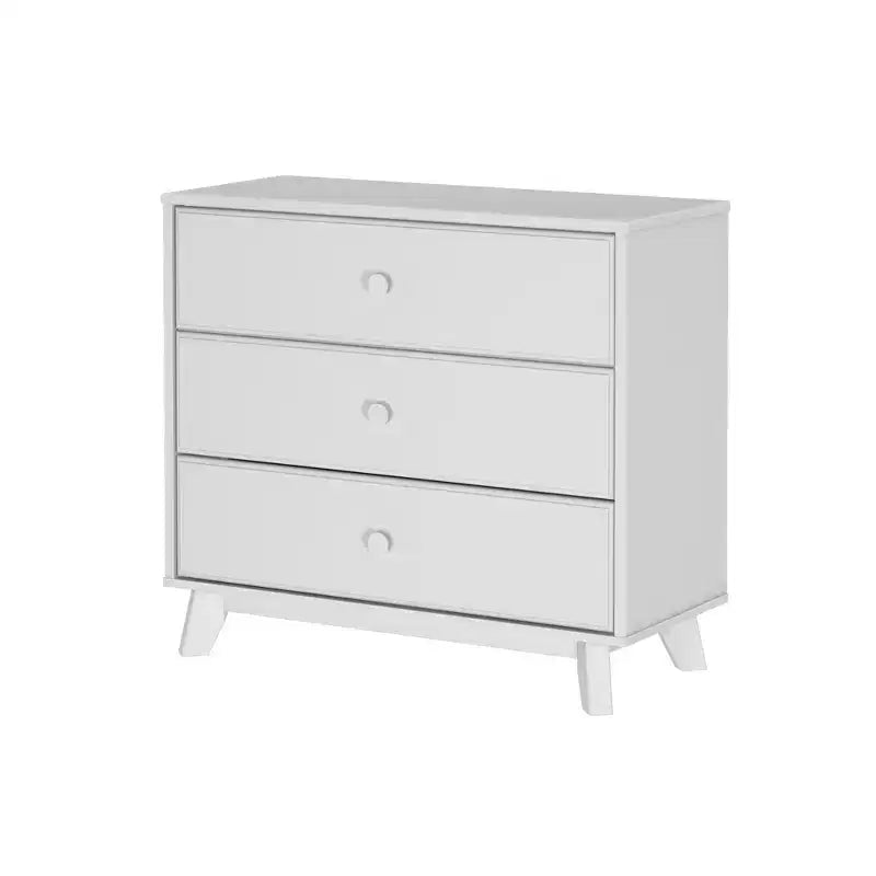Plank+Beam Commode classique à 3 tiroirs en bois massif, petite commode de chambre, commode à tiroirs