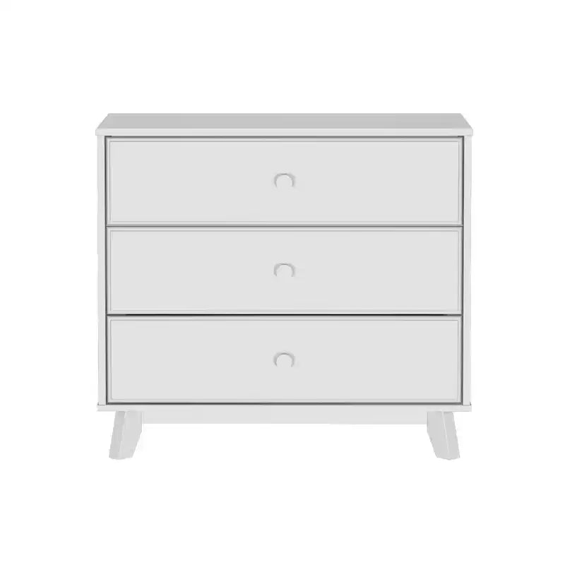 Plank+Beam Commode classique à 3 tiroirs en bois massif, petite commode de chambre, commode à tiroirs