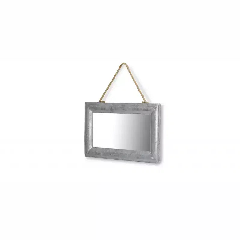 Miroir décoratif HomeRoots 9 avec cadre en métal argenté