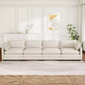 Hyleory 148 Modern Corduroy Straight 4 seater Couch Sectional Sofa for Living Room