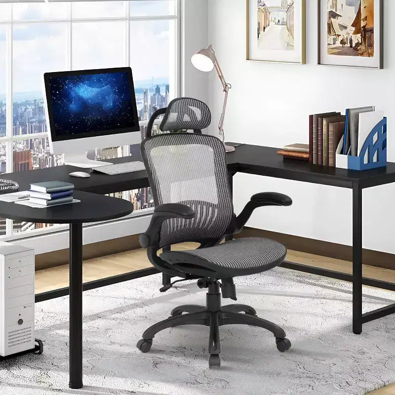 Chaise de bureau BestMassage - Chaise d'ordinateur - Chaise de direction à dossier haut