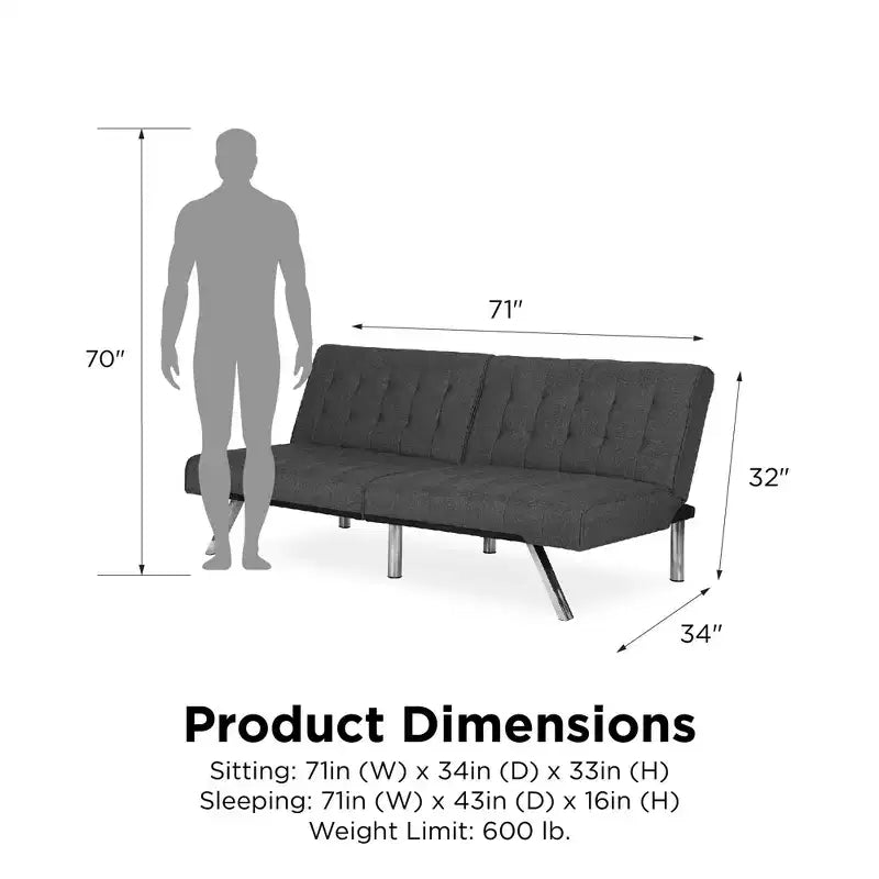 Futon convertible DHP Emily