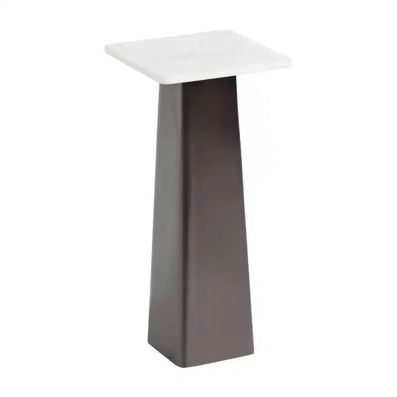 Kate and Laurel Quinley Square Marble Drink Table