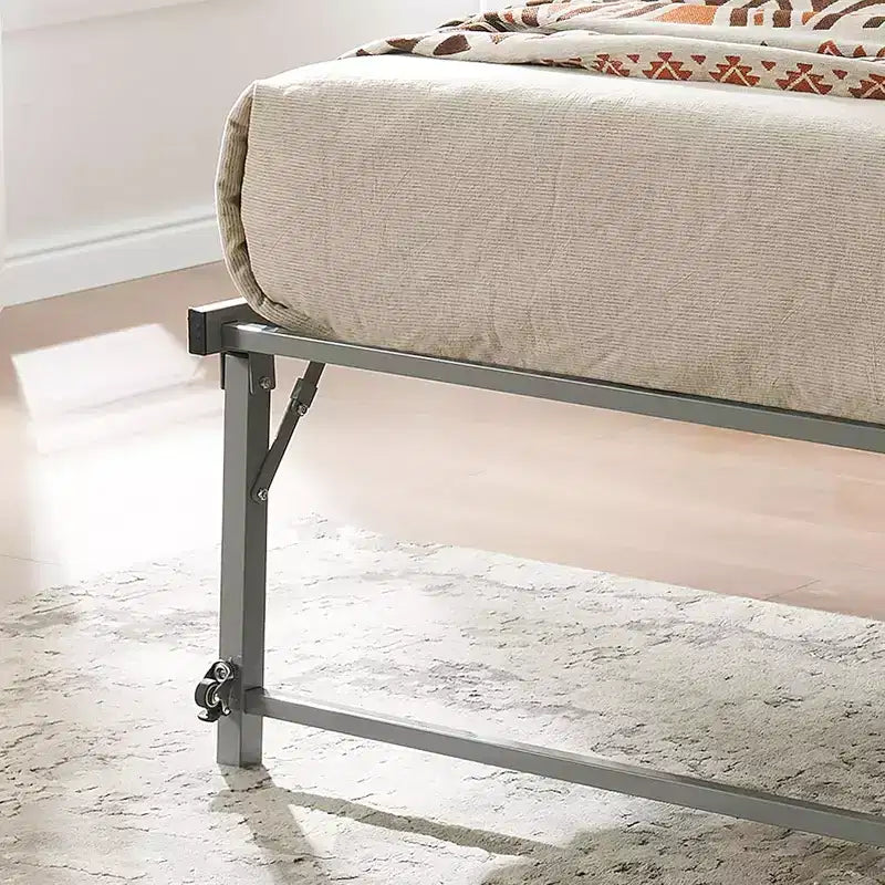 Cadre de lit gigogne escamotable en métal taille double avec roulettes de Kings Brand Furniture – Solution compacte robuste et élégante