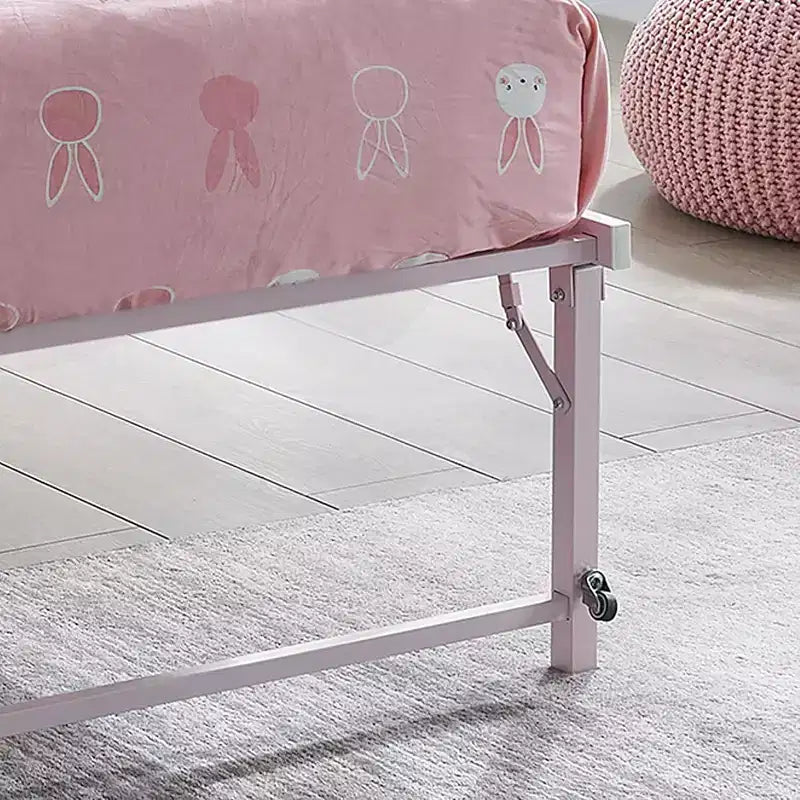 Cadre de lit gigogne escamotable en métal taille double avec roulettes de Kings Brand Furniture – Solution compacte robuste et élégante