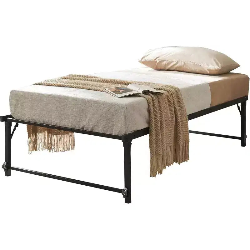 Cadre de lit gigogne escamotable en métal taille double avec roulettes de Kings Brand Furniture – Solution compacte robuste et élégante