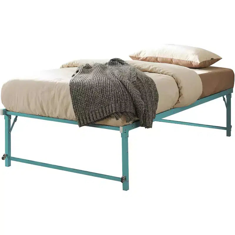Cadre de lit gigogne escamotable en métal taille double avec roulettes de Kings Brand Furniture – Solution compacte robuste et élégante