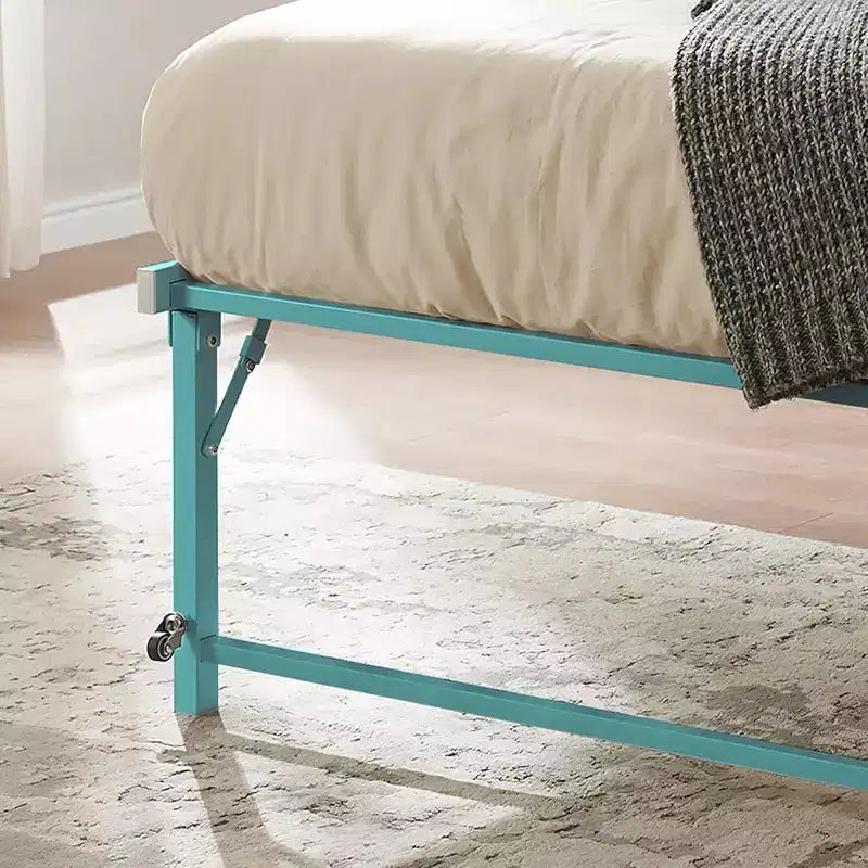 Cadre de lit gigogne escamotable en métal taille double avec roulettes de Kings Brand Furniture – Solution compacte robuste et élégante