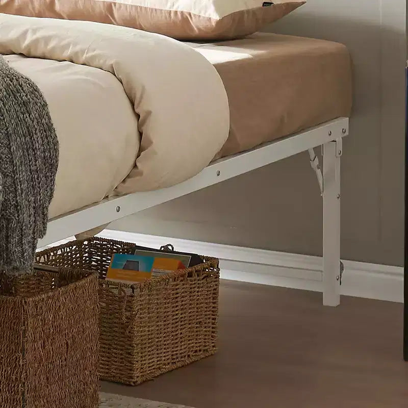 Cadre de lit gigogne escamotable en métal taille double avec roulettes de Kings Brand Furniture – Solution compacte robuste et élégante