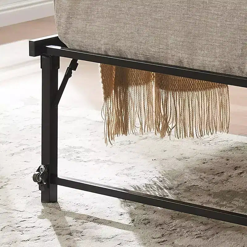 Cadre de lit gigogne escamotable en métal taille double avec roulettes de Kings Brand Furniture – Solution compacte robuste et élégante