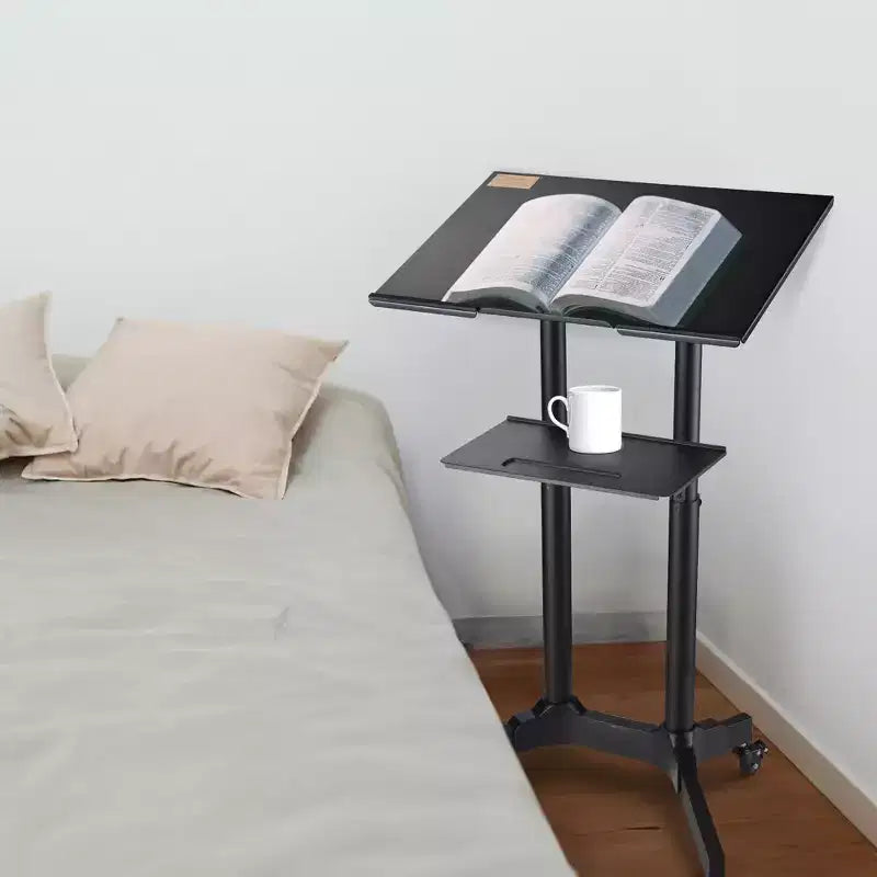 Yescom Pupitre roulant portable Bureau pour ordinateur portable mobile Lecture de présentation Bureau