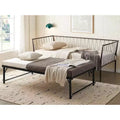 Kings Brand Furniture Modern Twin Size Metal Daybed Frame with Mattress Support, Day Bed for Living Room, Bedroom, Guest Room, Bronze
