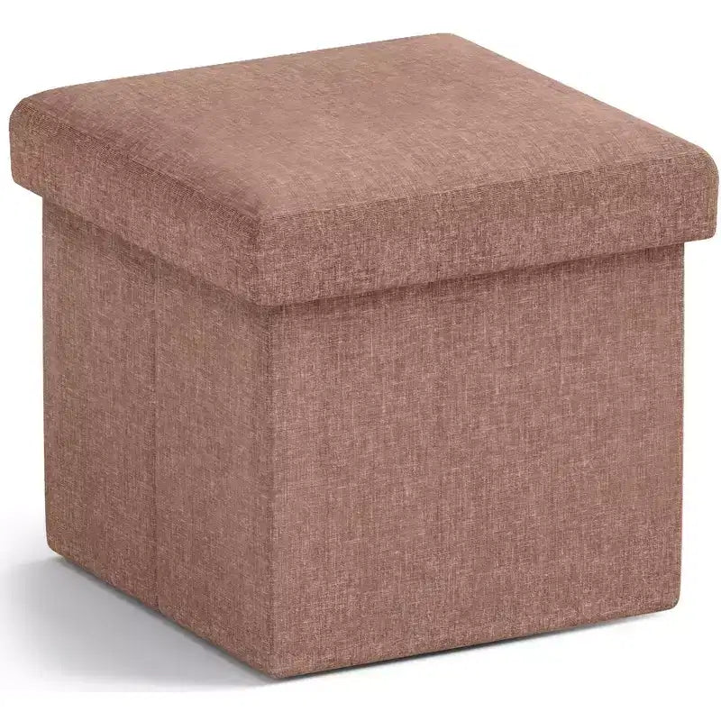 Ornavo Home Pouf de rangement pliable carré de 30,5 cm