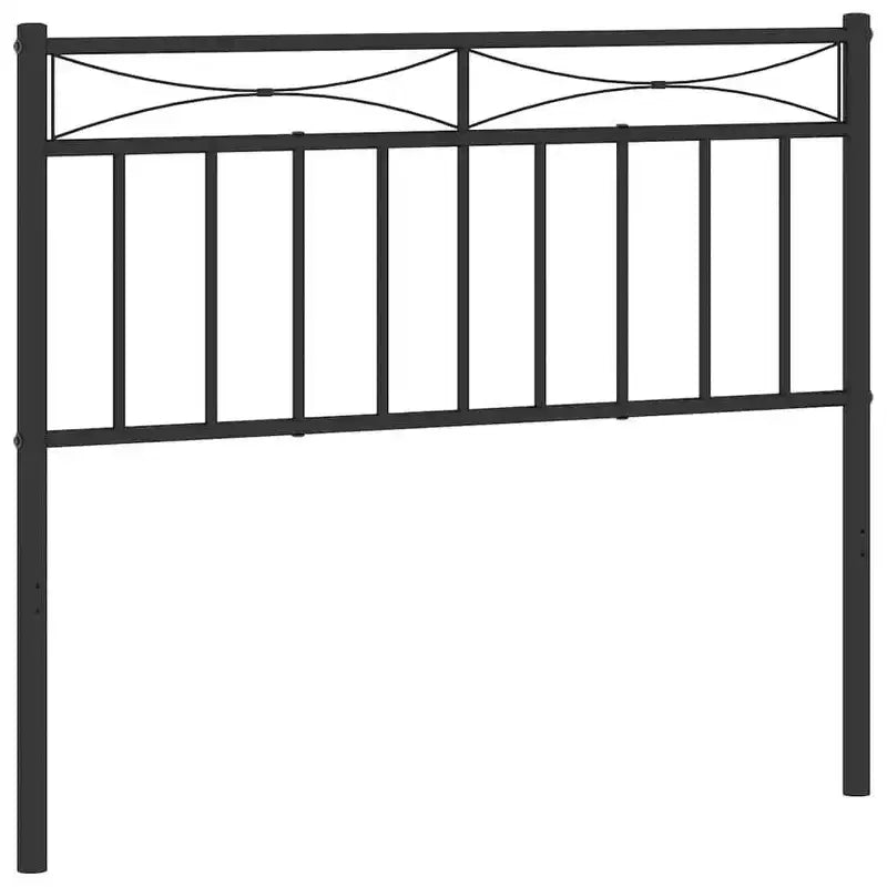 vidaXL Metal Headboard, Steel Headboard for Bed, Black, Twin