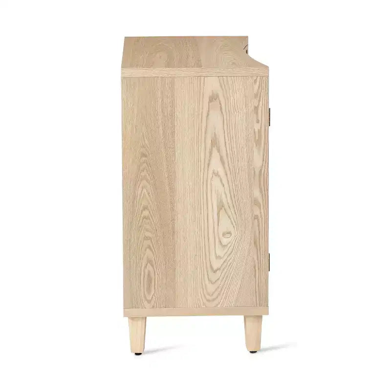 Christopher Knight Home Sonja Buffet d'appoint contemporain à motif géométrique avec étagères réglables et portes