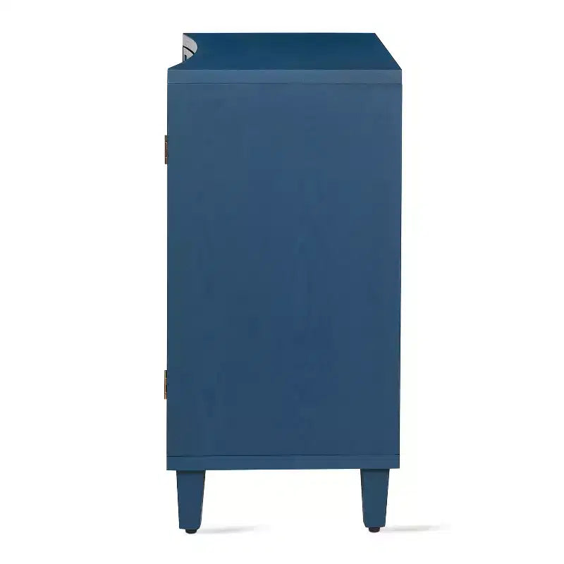 Christopher Knight Home Sonja Buffet d'appoint contemporain à motif géométrique avec étagères réglables et portes