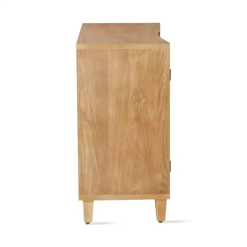 Christopher Knight Home Sonja Buffet d'appoint contemporain à motif géométrique avec étagères réglables et portes
