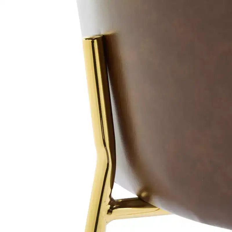 Tabouret de bar contemporain Christopher Knight Home Valeska rembourré avec pieds en métal doré (lot de 2)