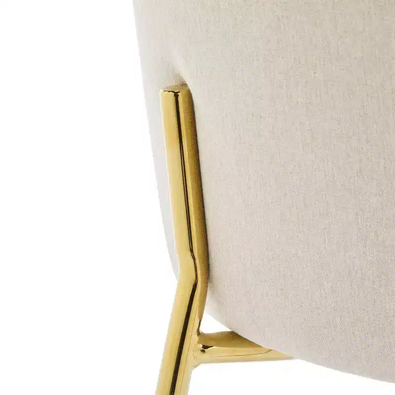 Tabouret de bar contemporain Christopher Knight Home Valeska rembourré avec pieds en métal doré (lot de 2)