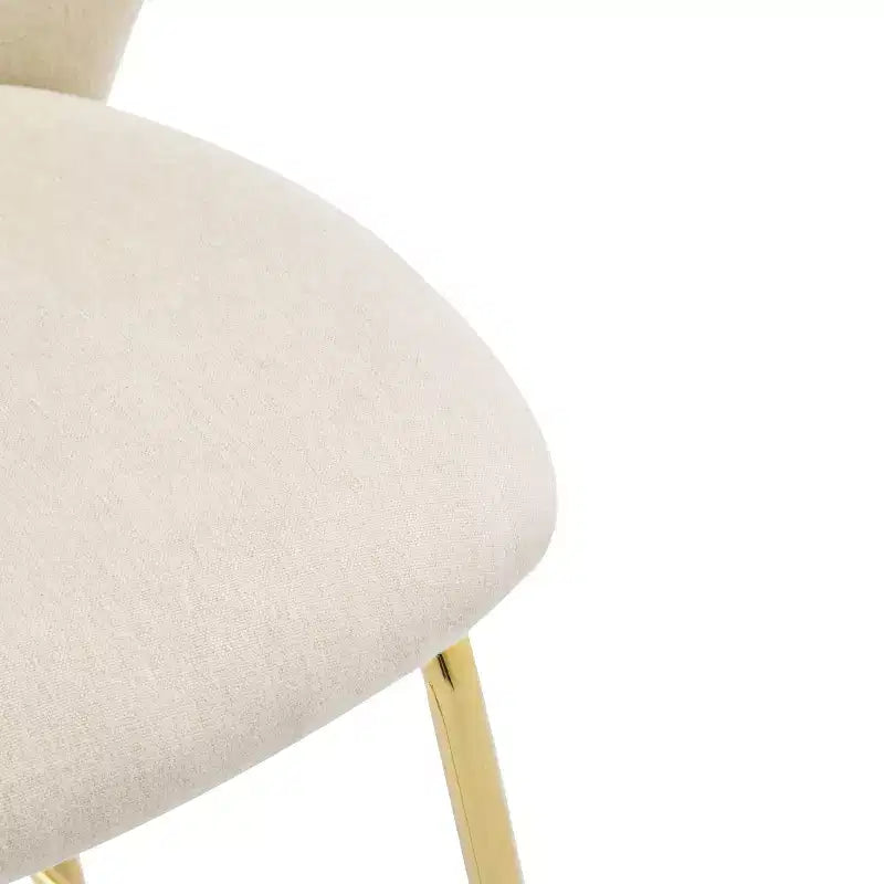 Tabouret de bar contemporain Christopher Knight Home Valeska rembourré avec pieds en métal doré (lot de 2)
