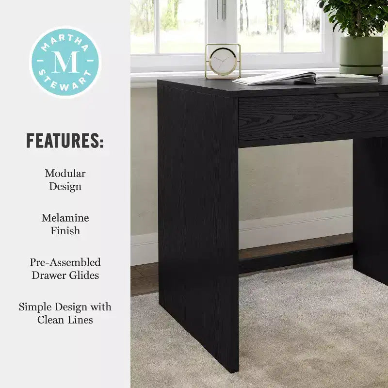 Bureau modulaire à un tiroir Martha Stewart Kayden Home Office