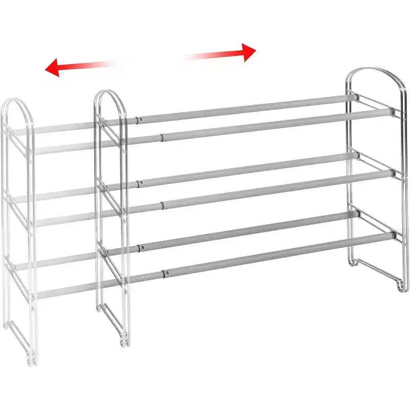 Meuble à chaussures extensible 3 niveaux 24 paires avec cadre métallique antidérapant Seville Classics