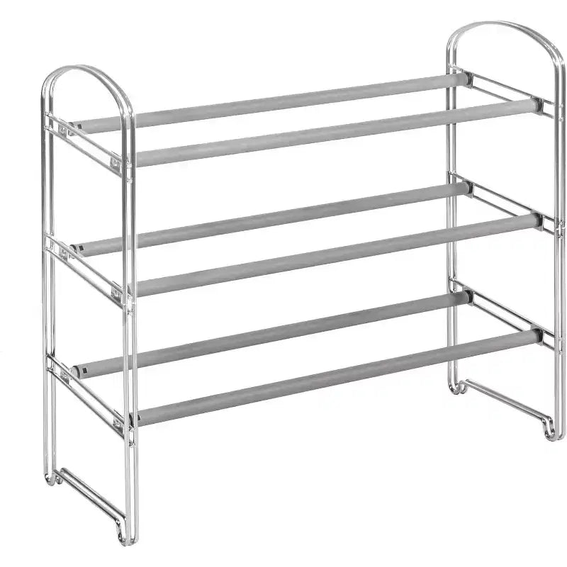 Meuble à chaussures extensible 3 niveaux 24 paires avec cadre métallique antidérapant Seville Classics