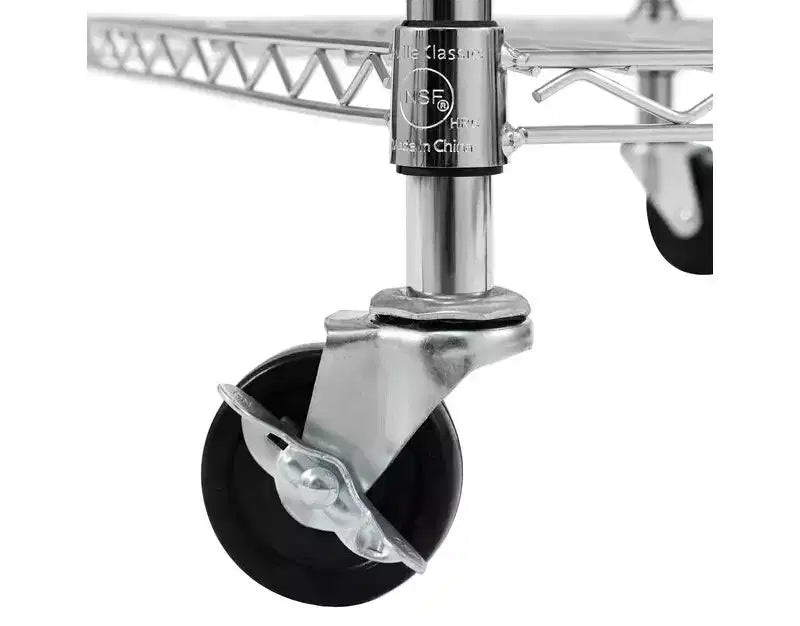 Chariot de travail utilitaire certifié NSF avec plateau en acier inoxydable Seville Classics