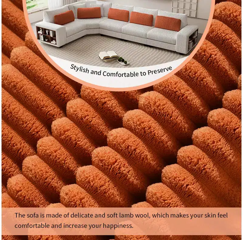 Canapé sectionnel en L modulable GDFStudio Antonia en velours côtelé beige avec étagère intégrée
