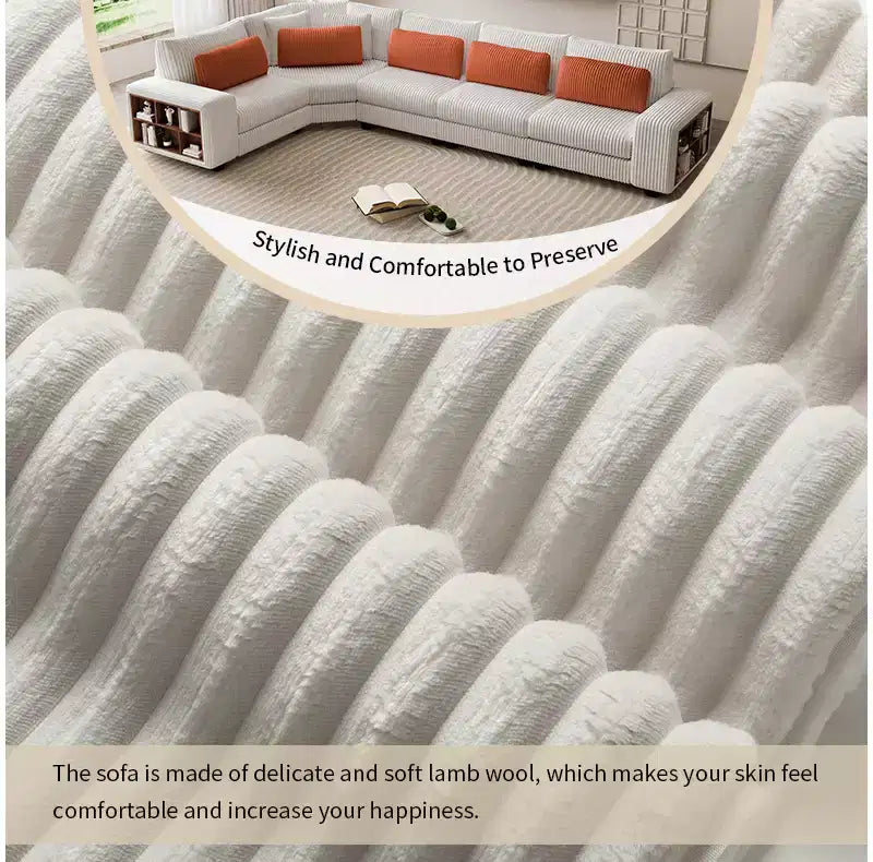 Canapé sectionnel en L modulable GDFStudio Antonia en velours côtelé beige avec étagère intégrée