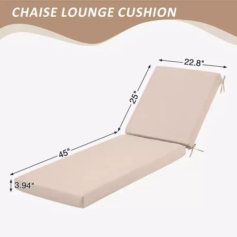 Coussin de chaise longue d'extérieur EROMMY