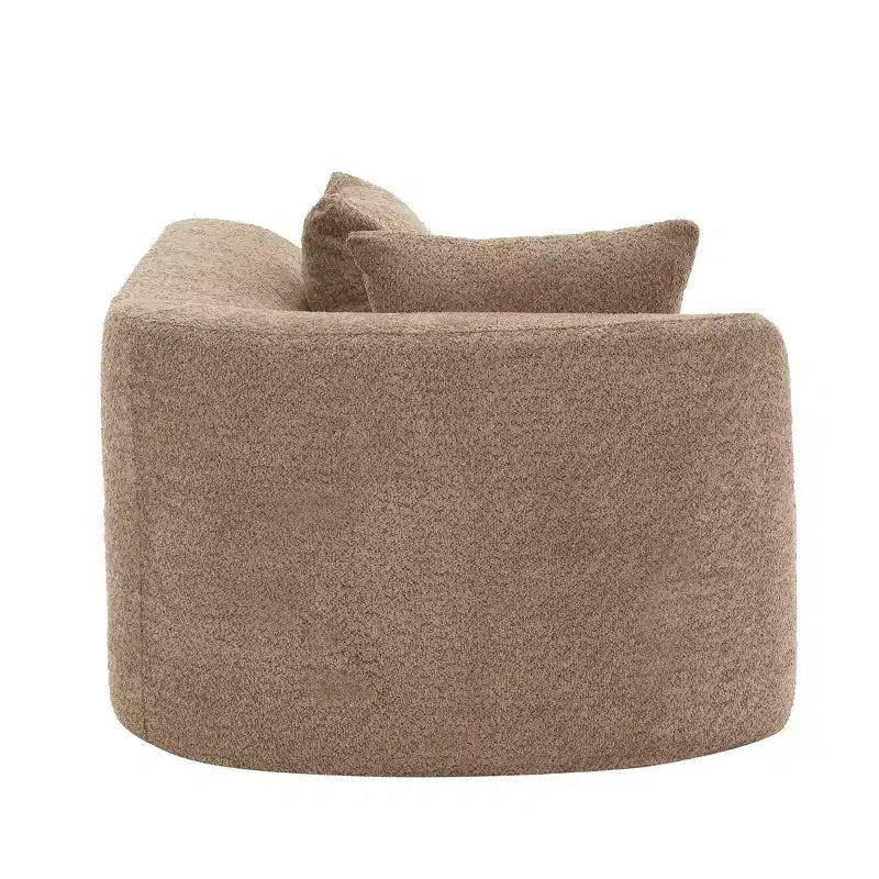 Canapé d'angle incurvé moderne Christopher Knight Home 116 avec éponge haute densité et 4 oreillers
