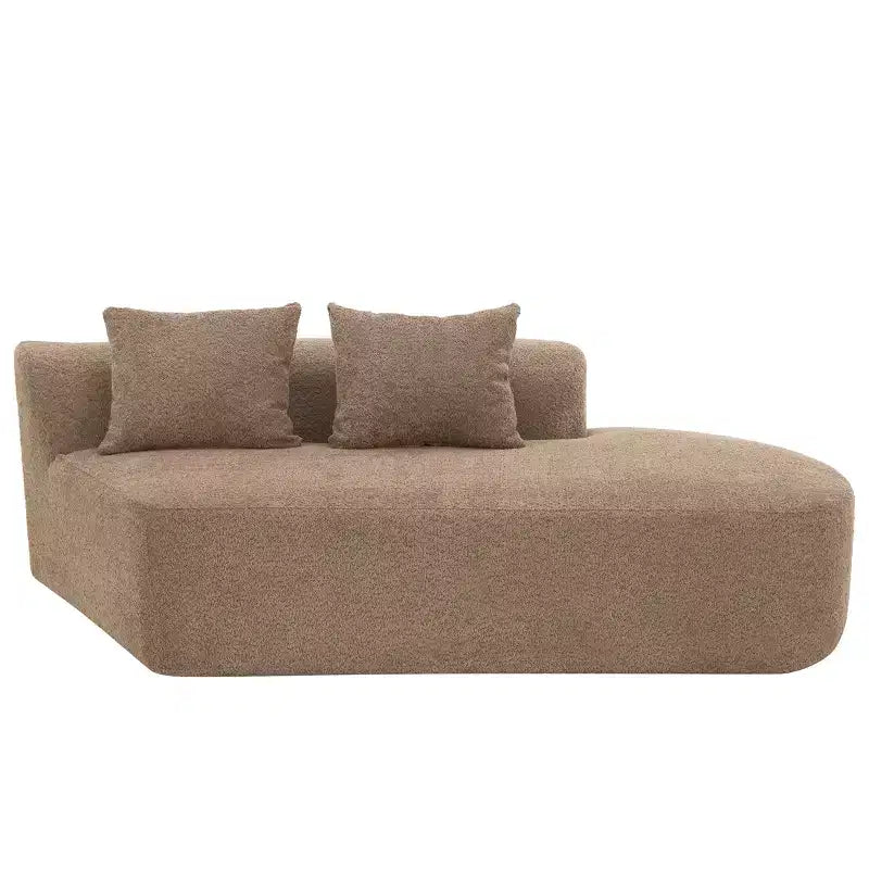 Canapé d'angle incurvé moderne Christopher Knight Home 116 avec éponge haute densité et 4 oreillers