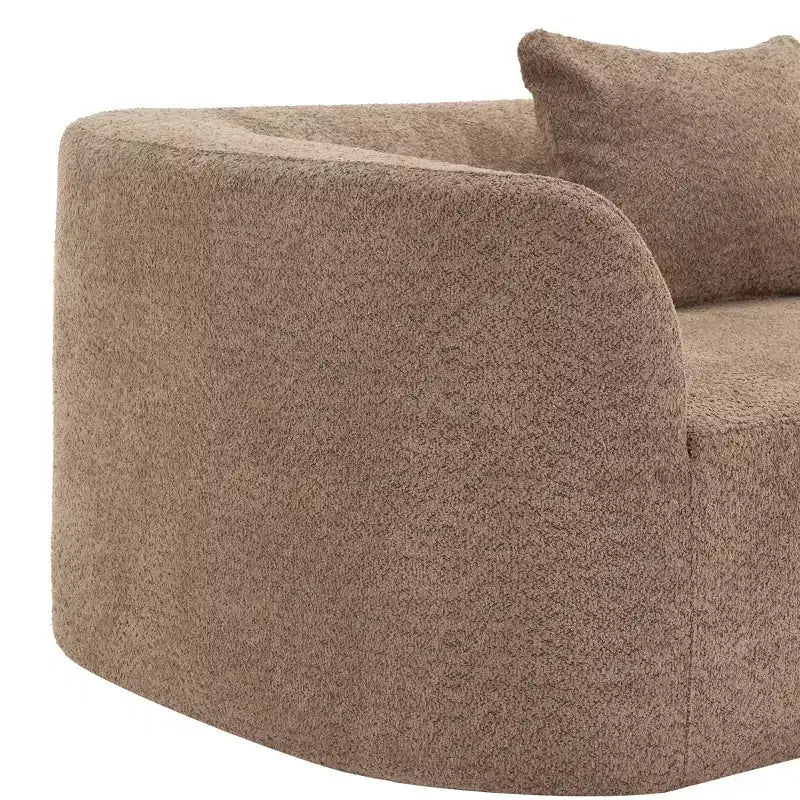 Canapé d'angle incurvé moderne Christopher Knight Home 116 avec éponge haute densité et 4 oreillers