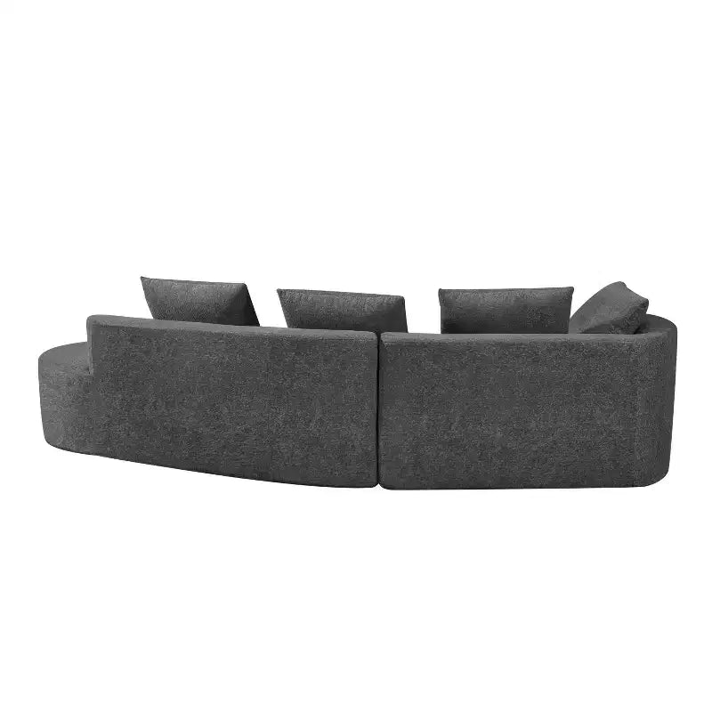 Canapé d'angle incurvé moderne Christopher Knight Home 116 avec éponge haute densité et 4 oreillers