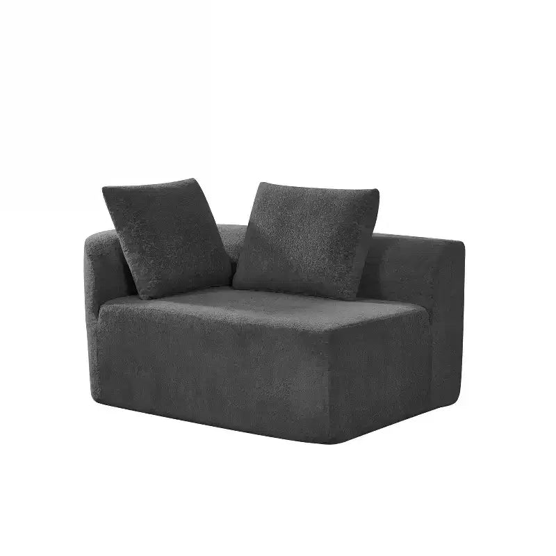 Canapé d'angle incurvé moderne Christopher Knight Home 116 avec éponge haute densité et 4 oreillers