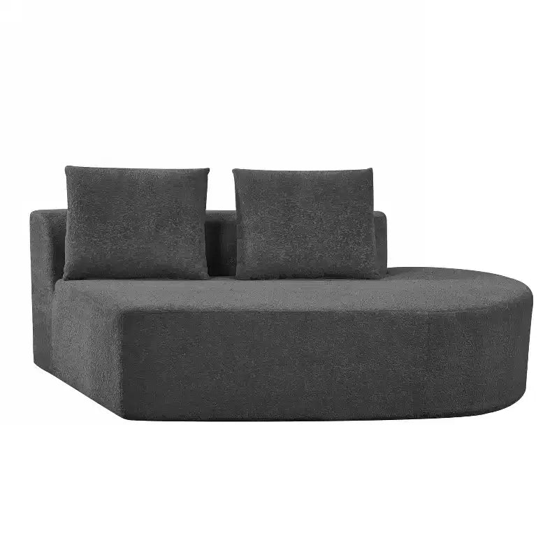 Canapé d'angle incurvé moderne Christopher Knight Home 116 avec éponge haute densité et 4 oreillers