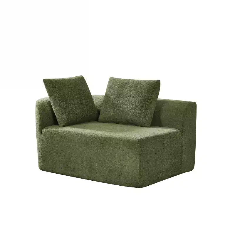 Canapé d'angle incurvé moderne Christopher Knight Home 116 avec éponge haute densité et 4 oreillers