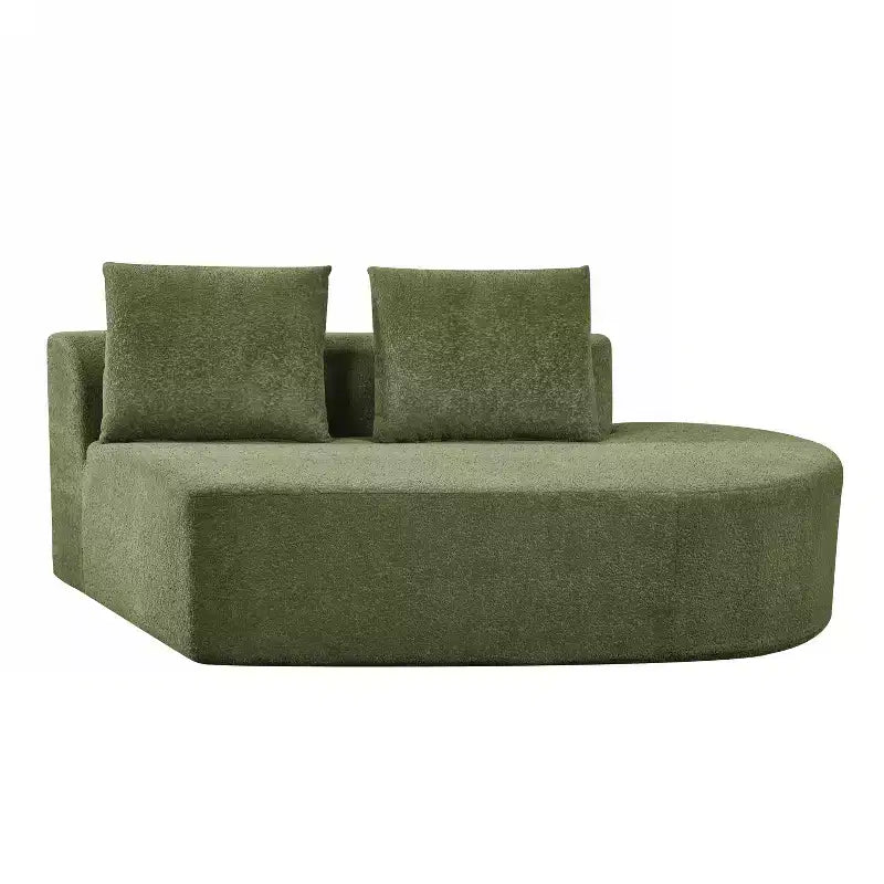 Canapé d'angle incurvé moderne Christopher Knight Home 116 avec éponge haute densité et 4 oreillers