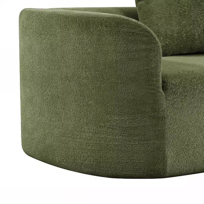 Canapé d'angle incurvé moderne Christopher Knight Home 116 avec éponge haute densité et 4 oreillers