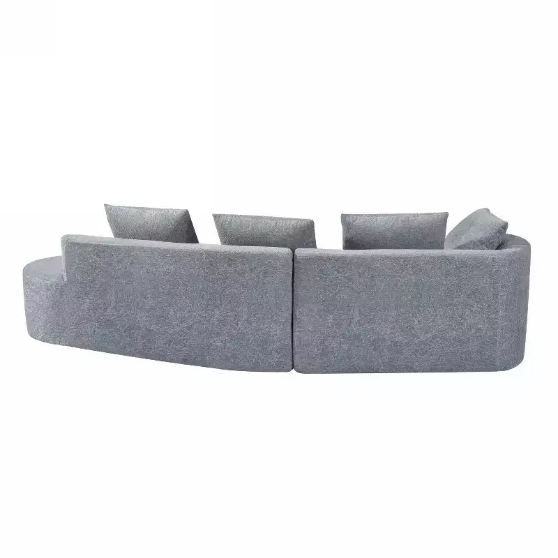 Canapé d'angle incurvé moderne Christopher Knight Home 116 avec éponge haute densité et 4 oreillers
