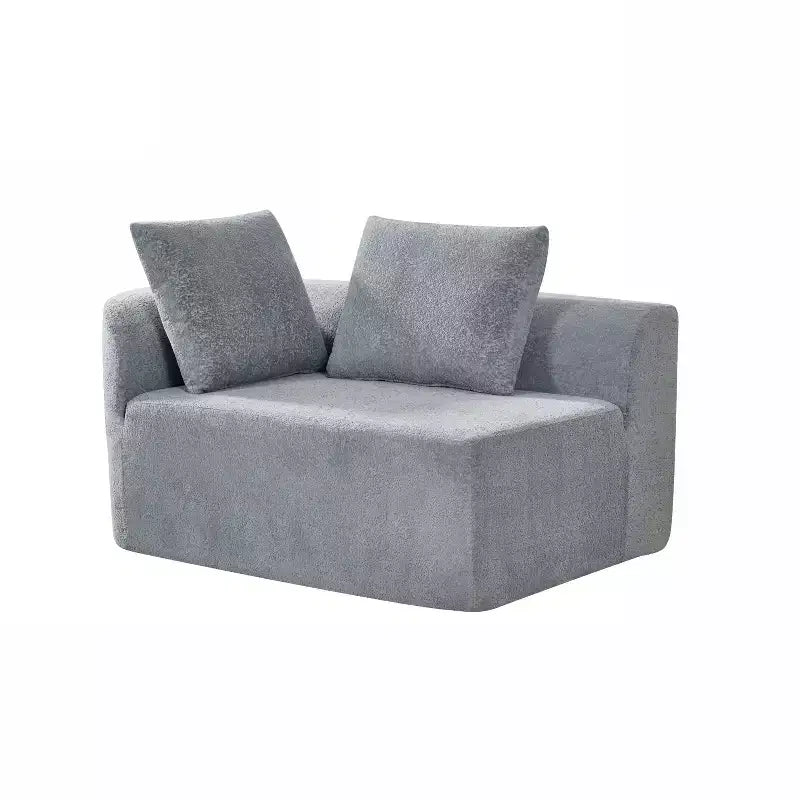 Canapé d'angle incurvé moderne Christopher Knight Home 116 avec éponge haute densité et 4 oreillers