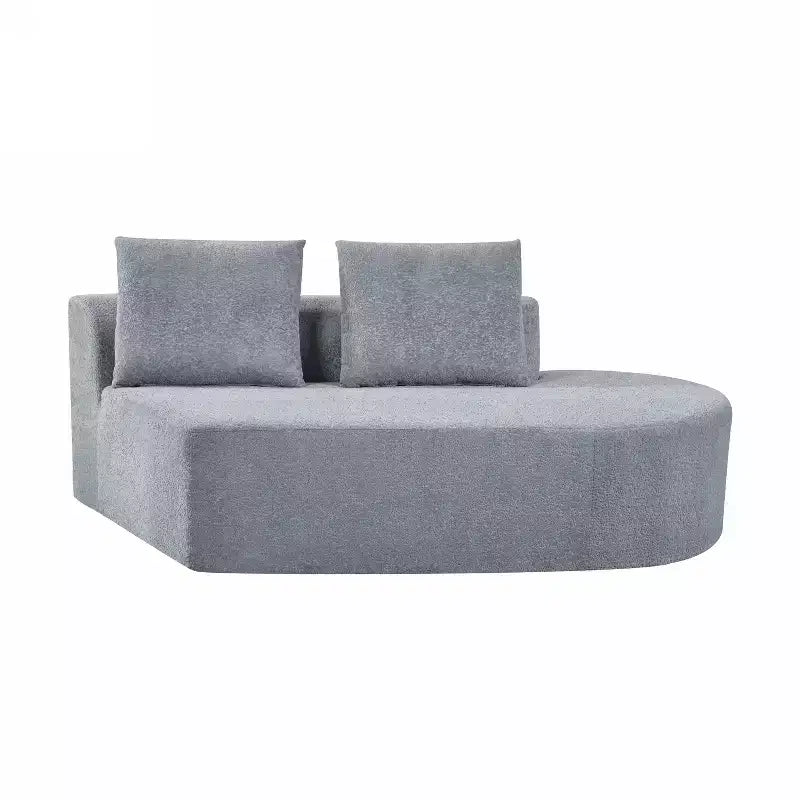 Canapé d'angle incurvé moderne Christopher Knight Home 116 avec éponge haute densité et 4 oreillers