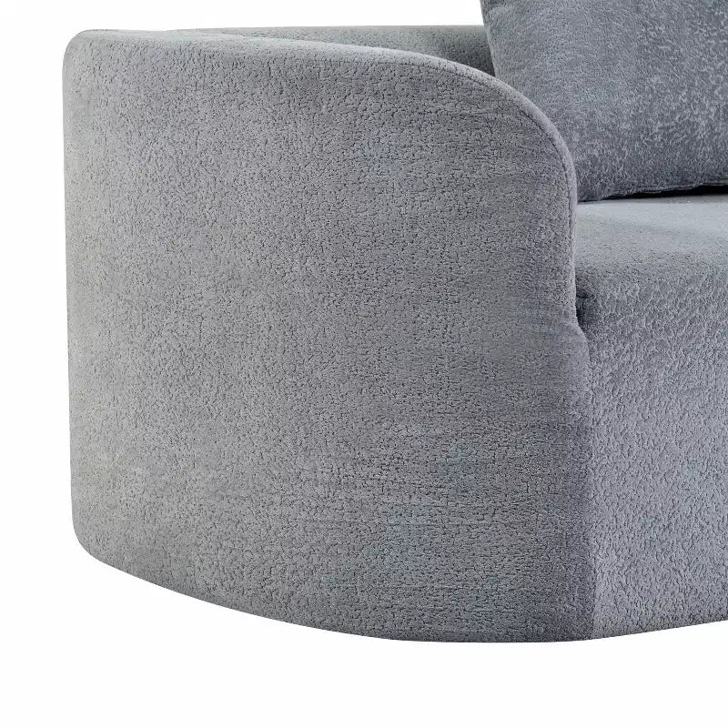 Canapé d'angle incurvé moderne Christopher Knight Home 116 avec éponge haute densité et 4 oreillers