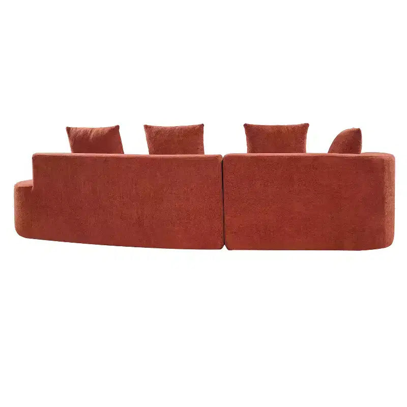 Canapé d'angle incurvé moderne Christopher Knight Home 116 avec éponge haute densité et 4 oreillers