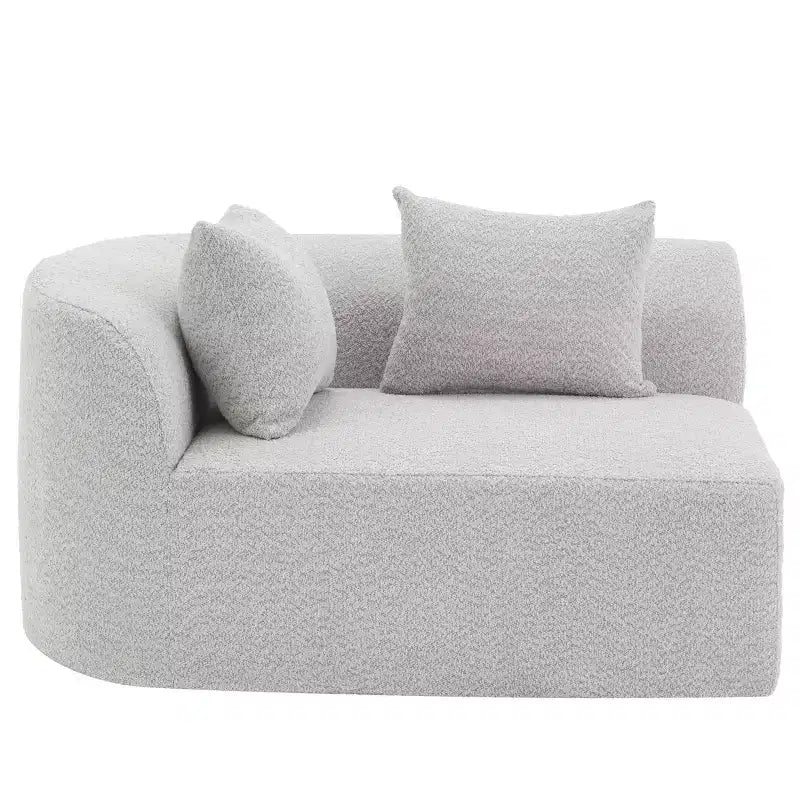Canapé d'angle incurvé moderne Christopher Knight Home 116 avec éponge haute densité et 4 oreillers