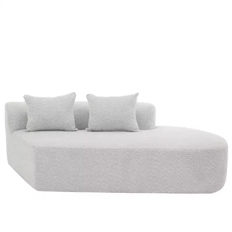Canapé d'angle incurvé moderne Christopher Knight Home 116 avec éponge haute densité et 4 oreillers
